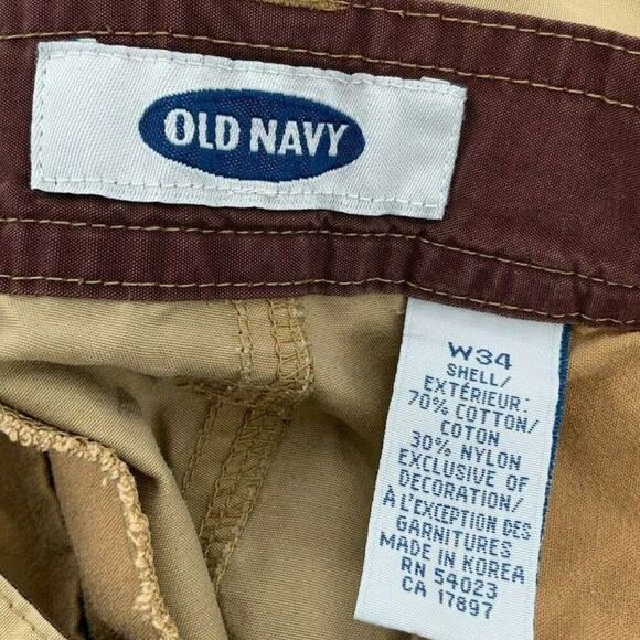 Old Navy Shorts Men Size 34 Outdoor Hiking Button Belted Zip Multi Pockets Cargo - Picture 11 of 11